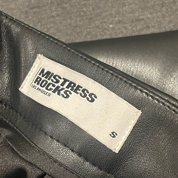 House of CB Mistress Rocks faux leather flare pants - Picture 6 of 11